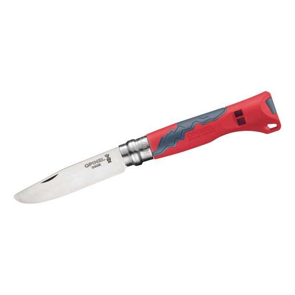 Opinel Kindermesser OUTDOOR JUNIOR ROT mit Signalpfeife