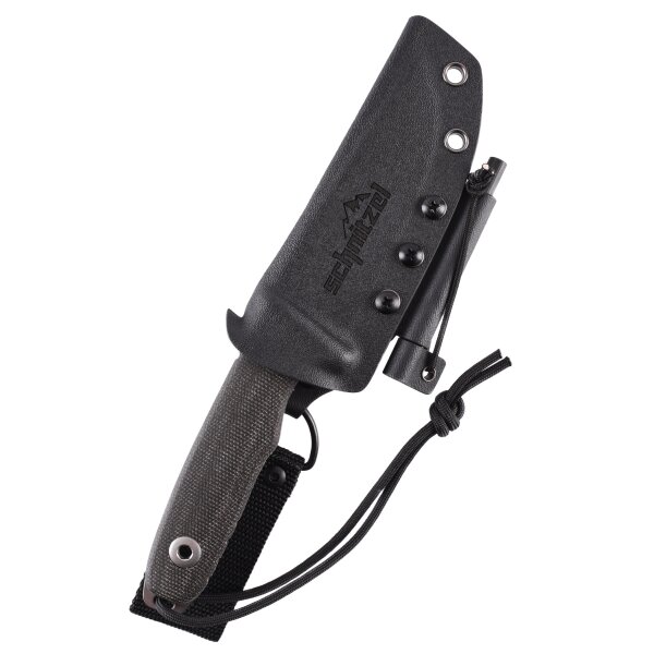 Schnitzel TRI Outdoormesser Special Edition CPM 3V Stahl Micarta Griff Kydexscheide