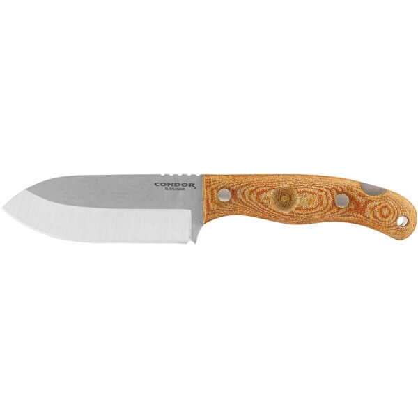 Condor Toki Knife 1075 Micarta Braun inkl. Lederscheide
