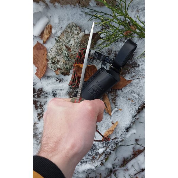 Joker Bushcrafter N695 Micarta Grün inkl. Paracord Dangler Lederscheide