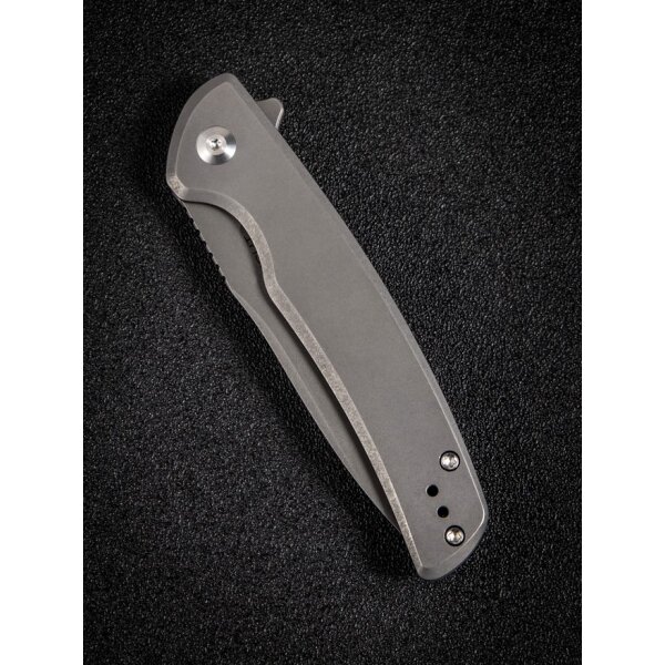 Sencut Tynan Folder Gray Stonewashed Stainless Steel