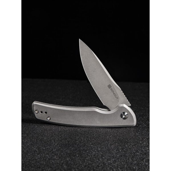 Sencut Tynan Folder Gray Stonewashed Stainless Steel