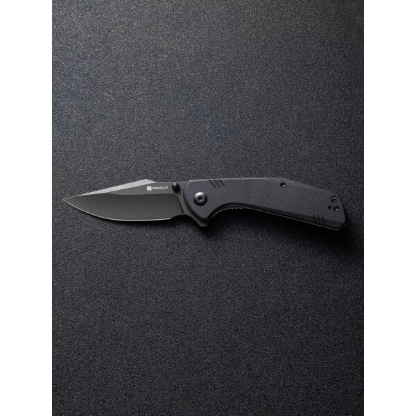 Sencut Actium Folder Black G10 Black Stonewashed