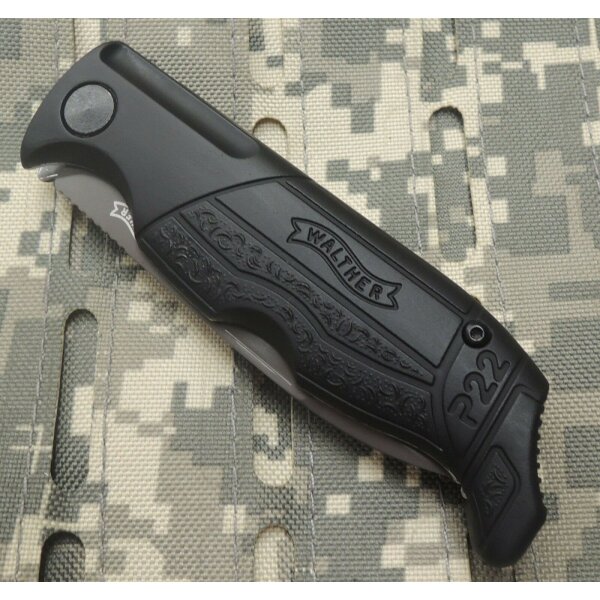 Walther Tactical P22 Messer Taschenmesser Spearpoint 440C Stahl Nylonetui