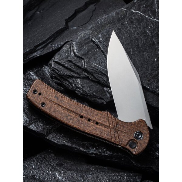 CIVIVI Cogent C20038D-6 Button Lock Flipper 14C28N Stahl Micarta BROWN