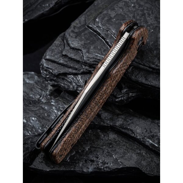 CIVIVI Cogent C20038D-6 Button Lock Flipper 14C28N Stahl Micarta BROWN