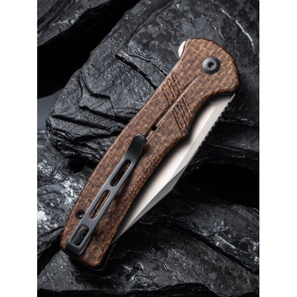 CIVIVI Cogent C20038D-6 Button Lock Flipper 14C28N Stahl Micarta BROWN