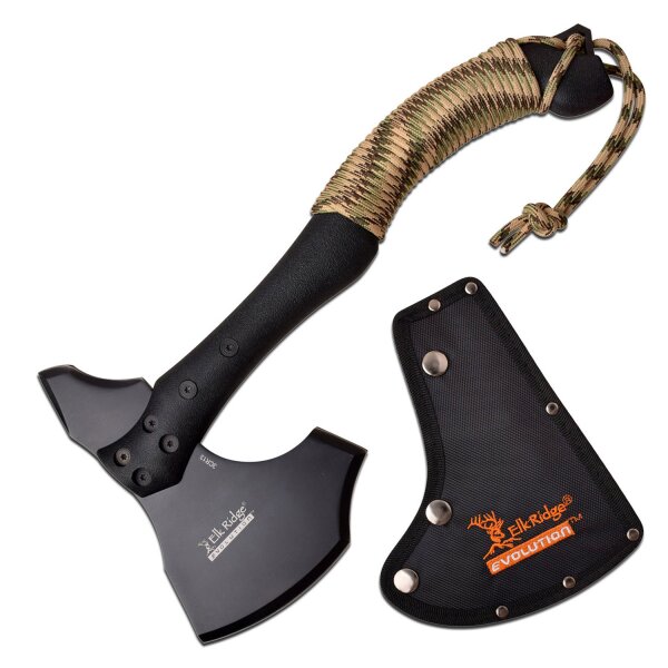 Elk Ridge Evolution Axt Campingaxt aus 3cr13 Stahl mit Paracord