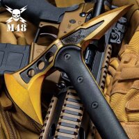 United Cutlery M48 GOLD Tactical Tomahawk Axt 2Cr13 Stahl...
