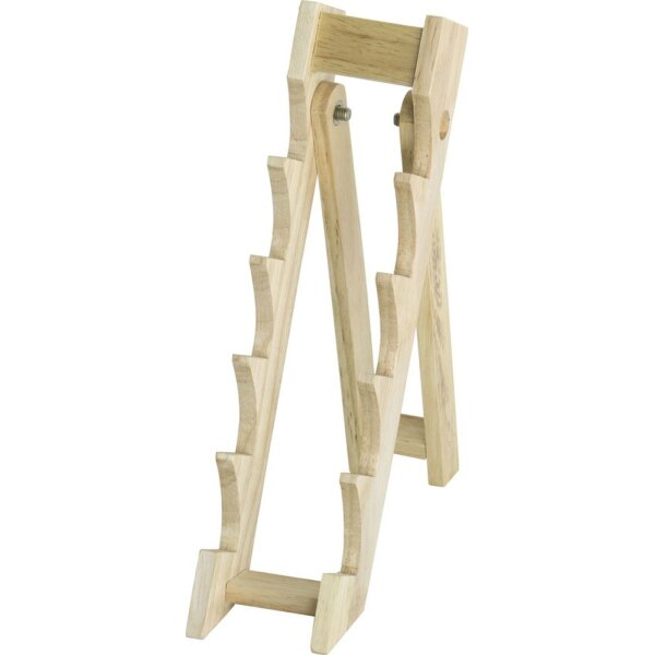 Messertreppe Messersteller aus Holz für 5 Messer Messerständer