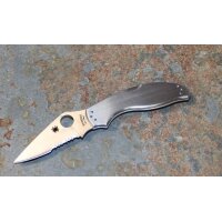 Spyderco UpTern Silver CombinationEdge 8Cr13MoV Edelstahl...