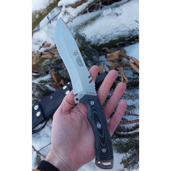 Cudeman Boina Verde N695 Micarta Schwarz inkl. Lederscheide