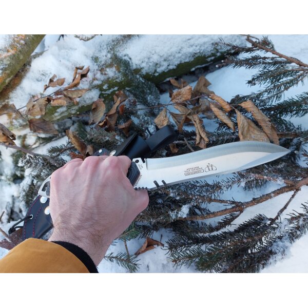 Cudeman Boina Verde N695 Micarta Schwarz inkl. Lederscheide