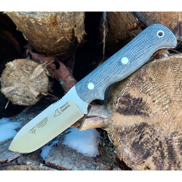 Cudeman Sanabria MoVa Micarta Grau inkl. Lederscheide