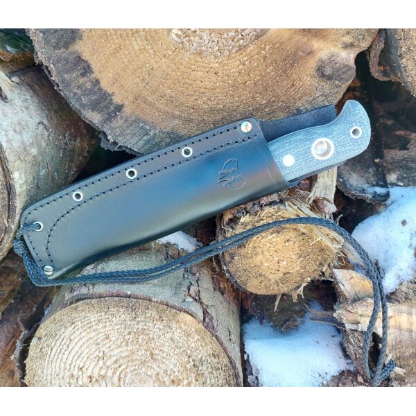 Cudeman Sanabria MoVa Micarta Grau inkl. Lederscheide
