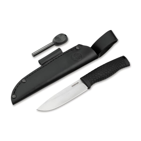 Böker Solingen Bronco CPM-3V Stahl TPE Griff Feuerstarter Outdoormesser Bushcraft 121504