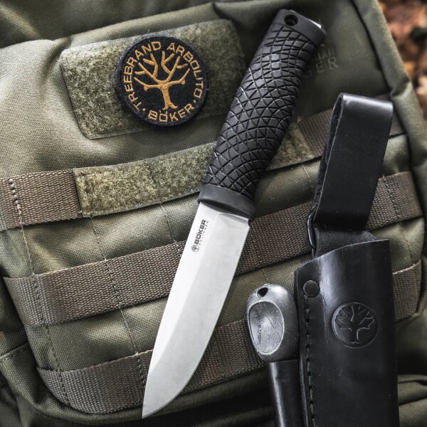 Böker Solingen Bronco CPM-3V Stahl TPE Griff Feuerstarter Outdoormesser Bushcraft 121504