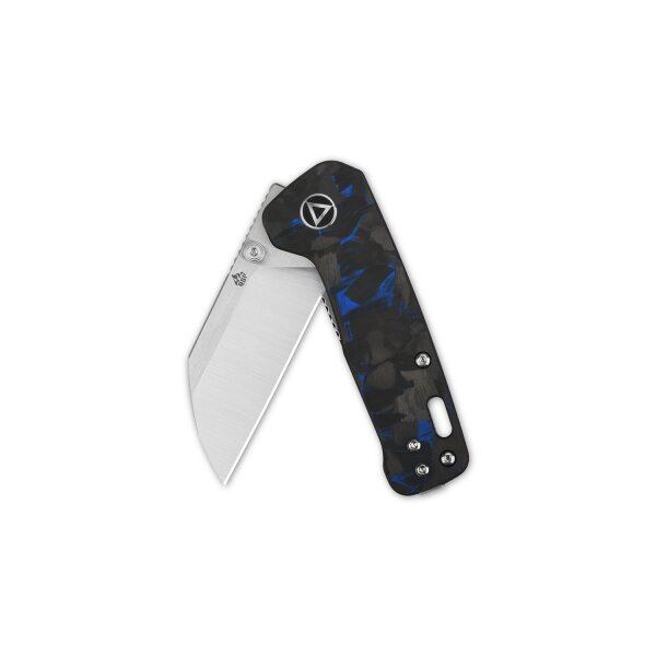 QSP Knife MINI PENGUIN QS130XS-D1 14C28N Stahl Blue Shredded Carbon
