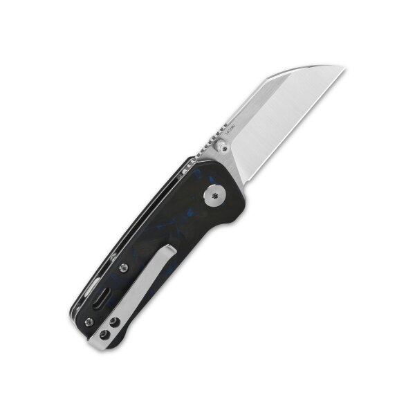 QSP Knife MINI PENGUIN QS130XS-D1 14C28N Stahl Blue Shredded Carbon