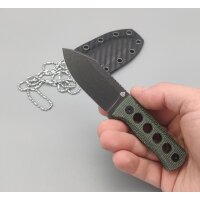 QSP Knife CANARY Neck Knife QS141-C2 Green Micarta...