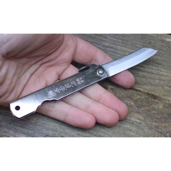 Higonokami WARIKOMI SK No. 6 Japanisches Taschenmesser Platin