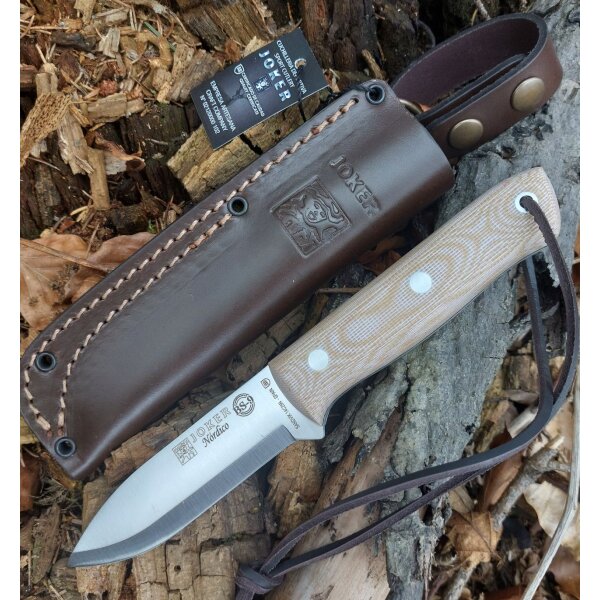 Joker Nordico S 14C28N Micarta Beige inkl. Dangler Lederscheide
