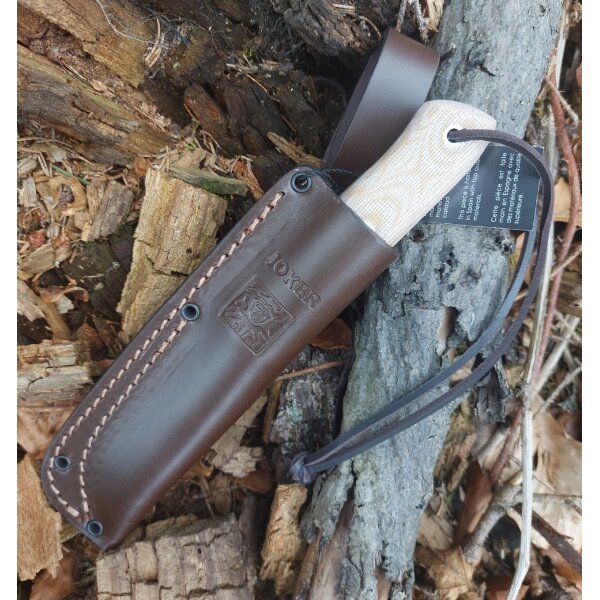 Joker Nordico S 14C28N Micarta Beige inkl. Dangler Lederscheide