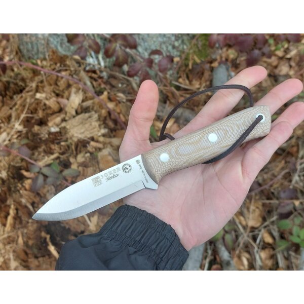 Joker Nordico S 14C28N Micarta Beige inkl. Dangler Lederscheide