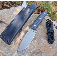 Joker Ursus N695 Micarta Schwarz inkl. Paracord Lederscheide
