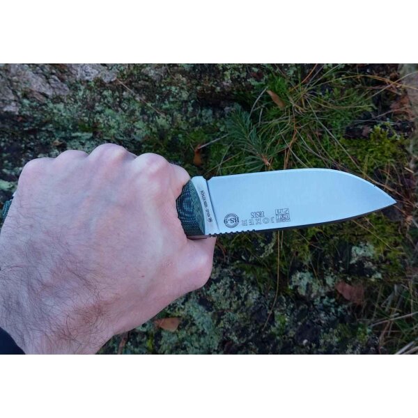 Joker Ursus N695 Micarta Grün inkl. Paracord Dangler Lederscheide