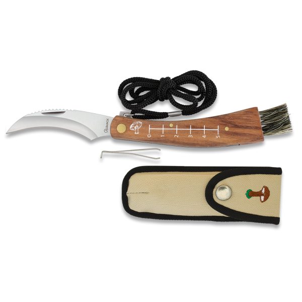 Albainox Pilzmesser Mushroom Knife mit Kordel und Etui