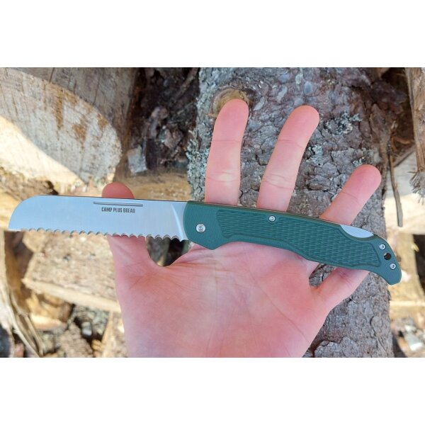 OKC Camp Plus Bread Lockback Campingbrotmesser Wellenschliff