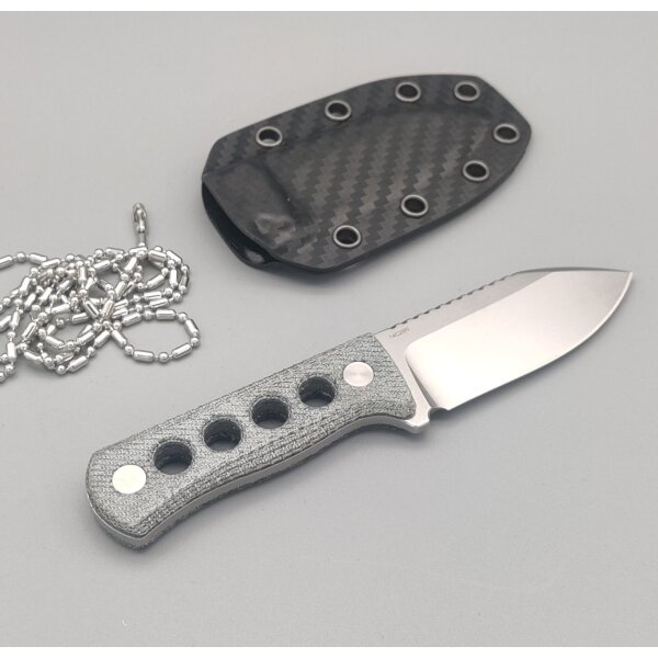 QSP Knife CANARY Neck Knife QS141-D1 Blue Denim Micarta