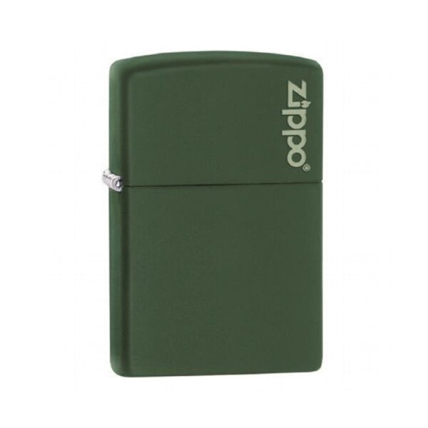 Zippo grün matt mit Zippo Logo