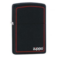 ZIPPO schwarz matt Zippo Logo Border