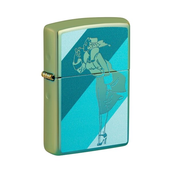 ZIPPO teal poliert Zippo Design