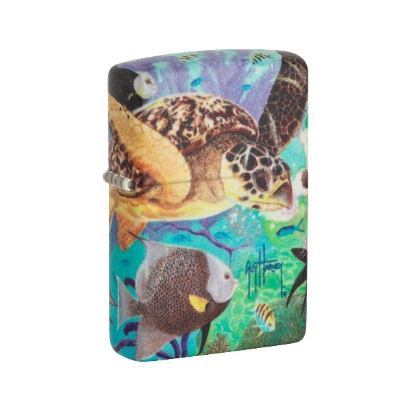 ZIPPO Glow in the Dark matt green Guy Harvey