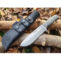 J&amp;V Ursus 4116 Micarta Schwarz inkl. Lederscheide