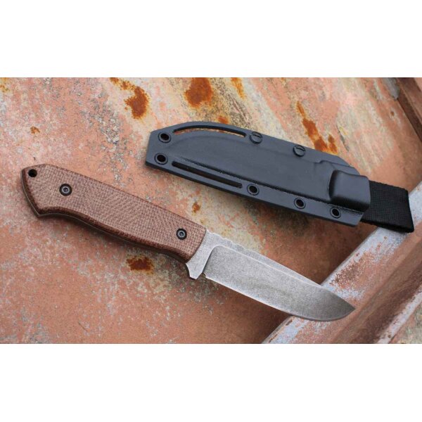ZA-PAS Fahrtenmesser ULTRA OUTDOOR MICARTA STONEWASH aus O2 Kohlenstoffstahl