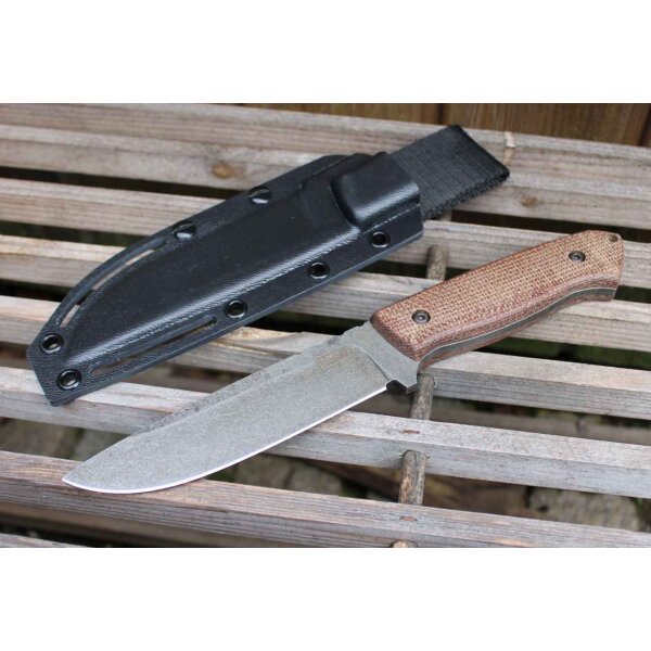 ZA-PAS Fahrtenmesser ULTRA OUTDOOR MICARTA STONEWASH aus O2 Kohlenstoffstahl