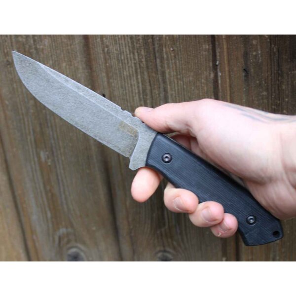 ZA-PAS Fahrtenmesser ULTRA OUTDOOR G10 STONEWASH aus O2 Kohlenstoffstahl