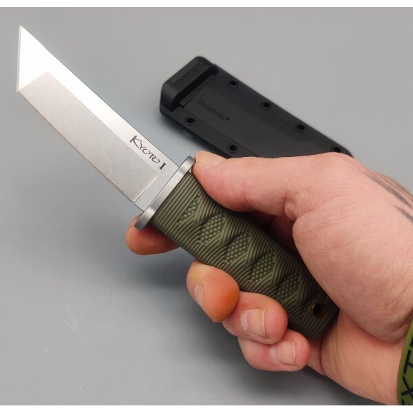 Cold Steel KYOTO I OD Green Tanto Outdoormesser Stonewash