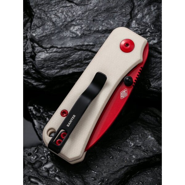 CIVIVI Baby Banter C19068S-7 Red Nitro-V Stahl Ivory G10