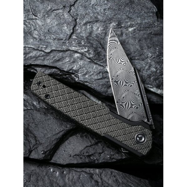 CIVIVI Cachet C20041B-DS1 Damast Flipper Canvas Micarta