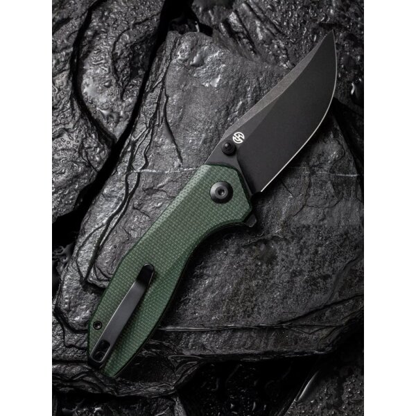 CIVIVI ODD 22 C21032-2 Flipper Canvas Micarta Green