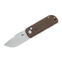 BlackFox Nu-Bowie Micarta Brown Button Lock