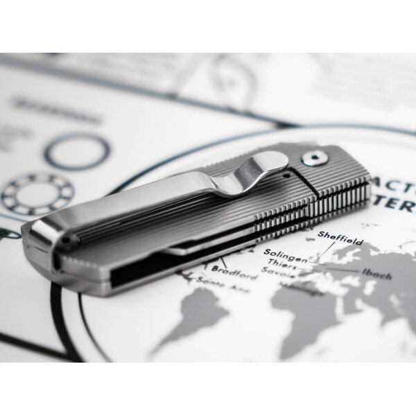 Böker Plus Baby X Sheepfoot Flipper babyx D2 Stahl Edelstahlgriff Framelock Darriel Caston Design