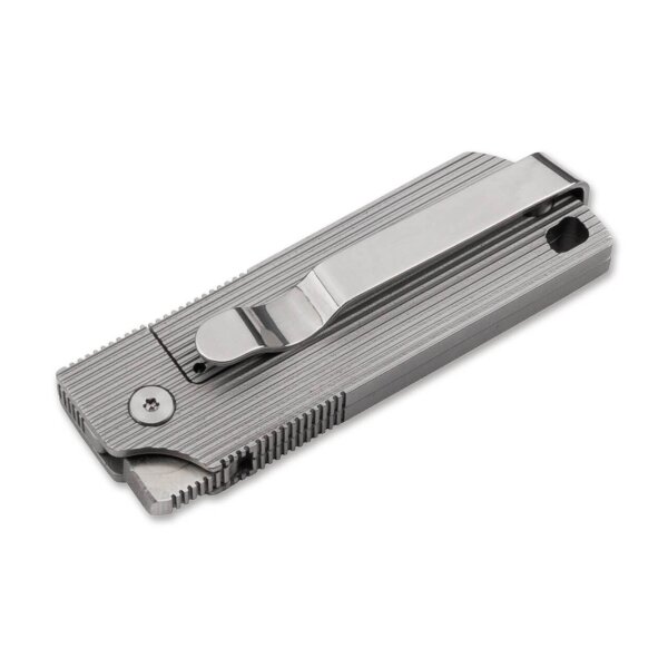 Böker Plus Baby X Sheepfoot Flipper babyx D2 Stahl Edelstahlgriff Framelock Darriel Caston Design