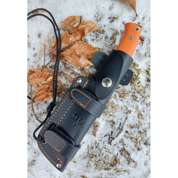 Cudeman Bearhug N690 G10 Orange inkl. Lederscheide