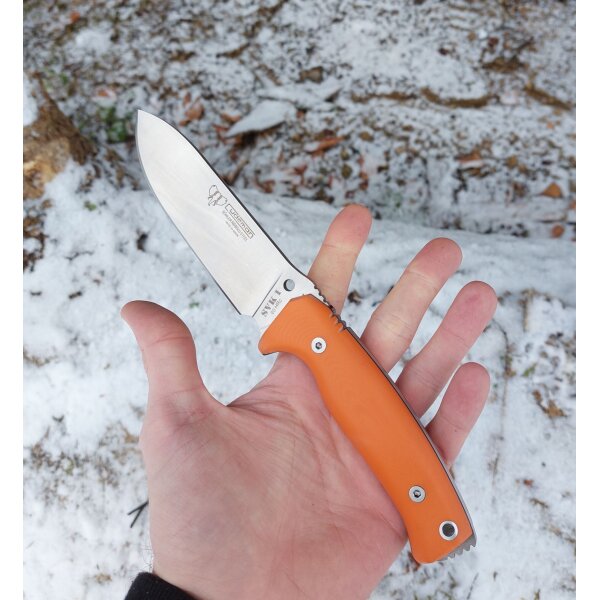 Cudeman Bearhug N690 G10 Orange inkl. Lederscheide